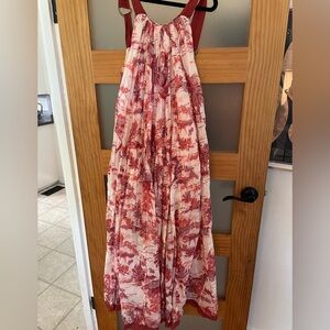 Free People Red and White Jungle Maxi Dress